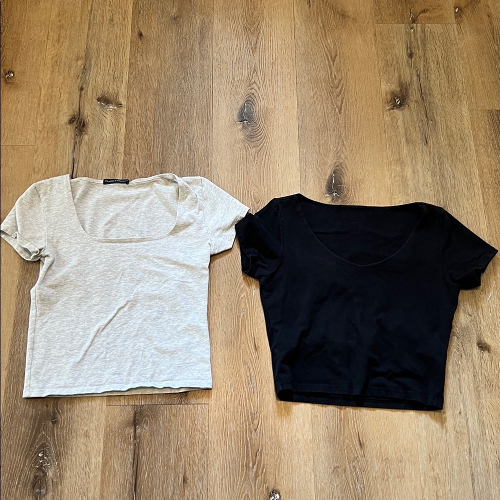 Brandy Melville size small tops 1 grey & 1 black